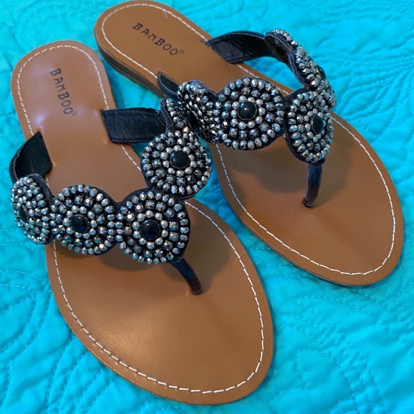 BAMBOO Shoes - Bamboo Embellished Flops